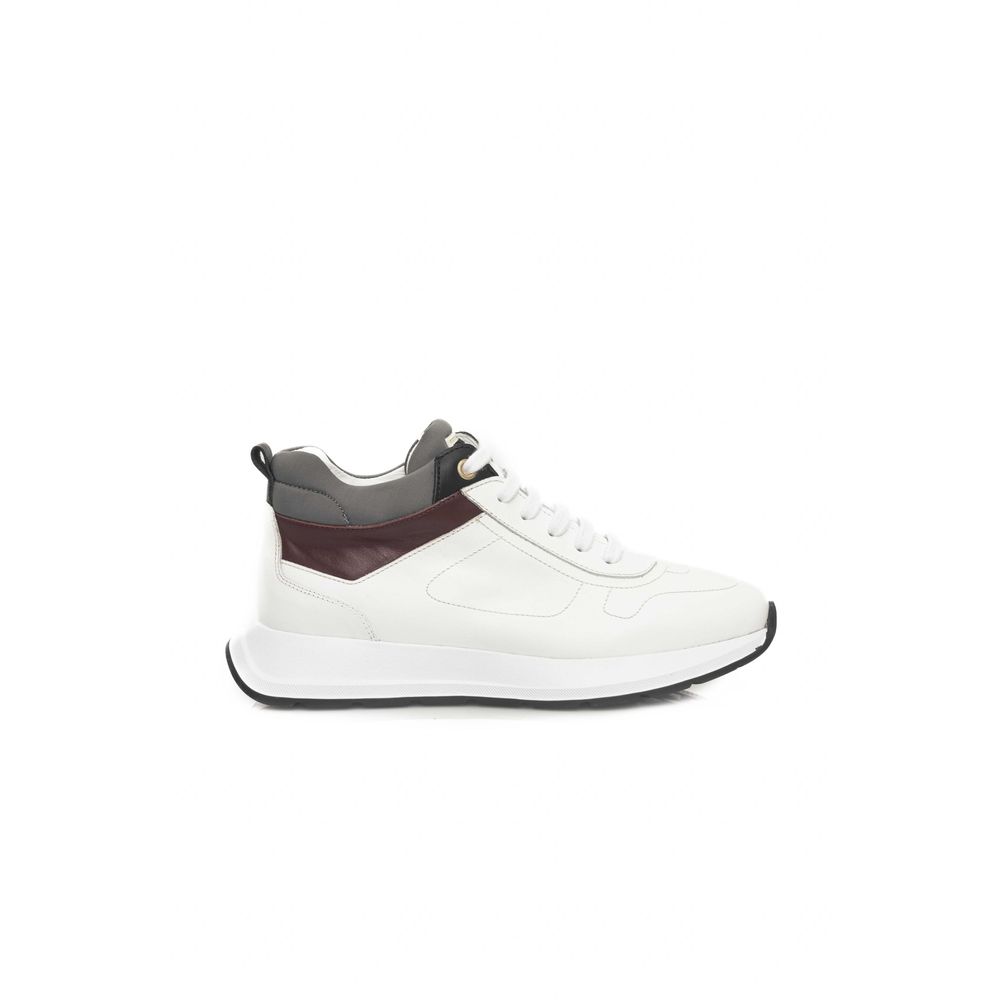 Baskets Cerruti 1881 en cuir de vachette blanc