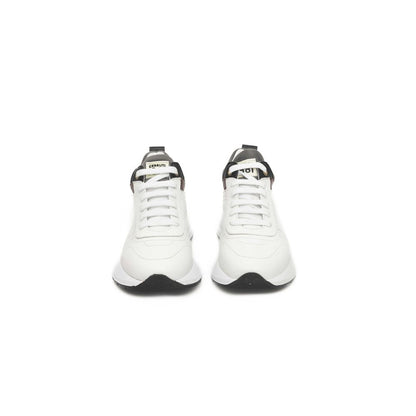 Baskets Cerruti 1881 en cuir de vachette blanc