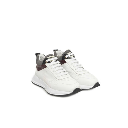 Baskets Cerruti 1881 en cuir de vachette blanc