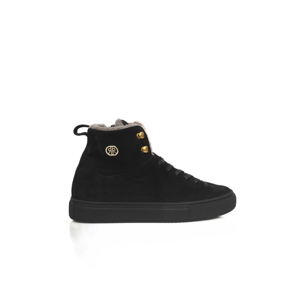 Baskets Femme en Cuir de Vachette Noir Cerruti 1881