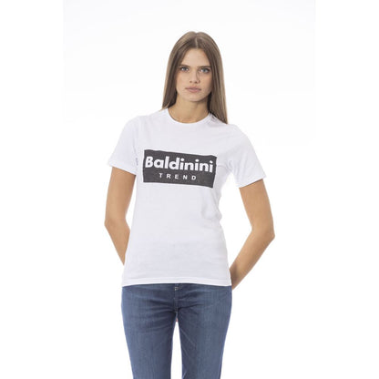 T-shirt Baldinini Trend blanc en coton pour femme