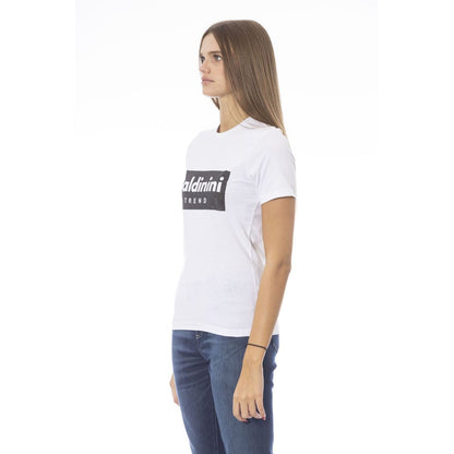 T-shirt Baldinini Trend blanc en coton pour femme