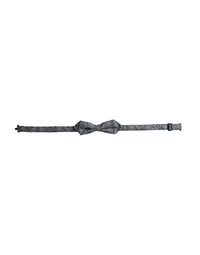 Dolce & Gabbana Gray Silk Patterned Adjustable Neck Men Bow Tie