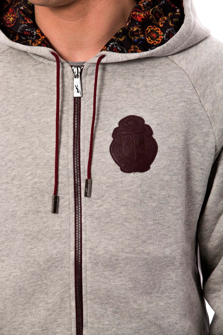 Ensemble de survêtement à capuche en coton gris Billionaire Italian Couture