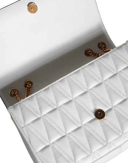 Sac bandoulière Versace Mini en cuir nappa blanc