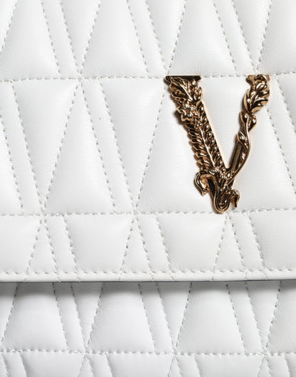 Sac bandoulière Versace Mini en cuir nappa blanc