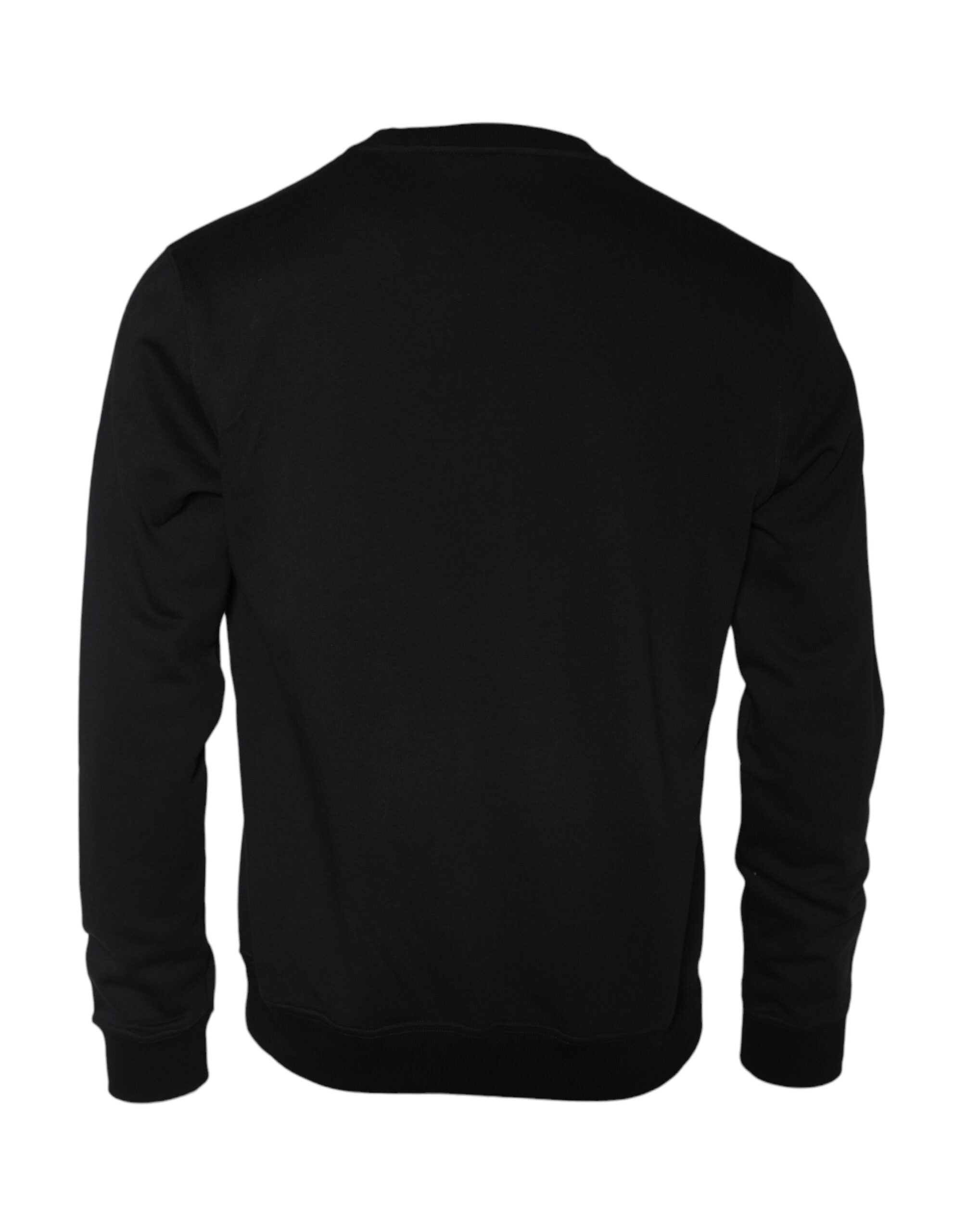 Sweat-shirt Versace noir à col rond en molleton de coton Medusa