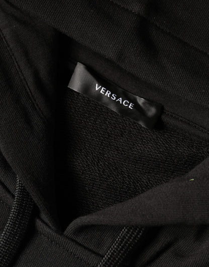 Sweat à capuche Versace en coton noir imprimé Méduse
