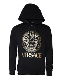 Sweat à capuche Versace en coton noir imprimé Méduse