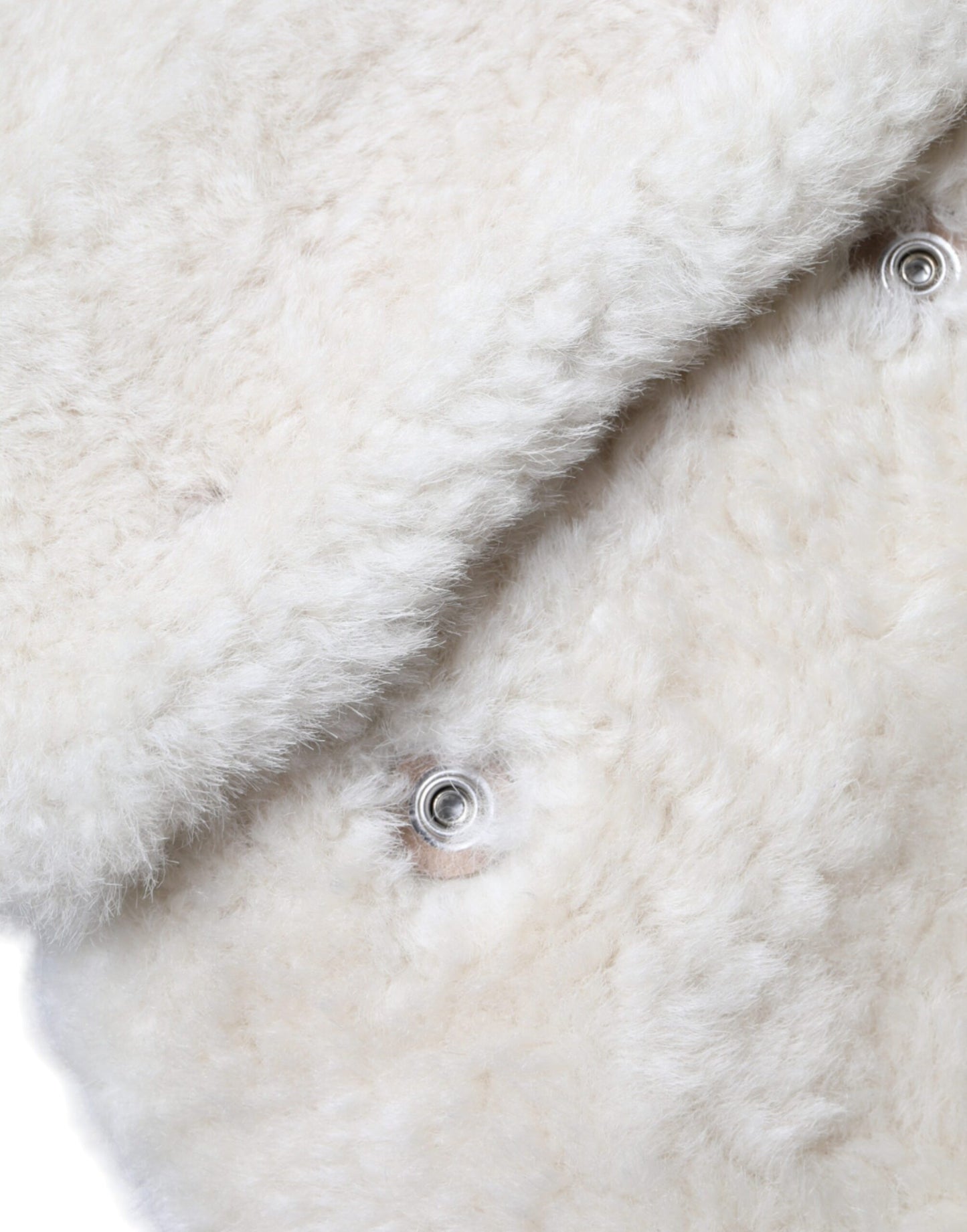 Veste sans manches en cuir lainé blanc Burberry WARRENFORD