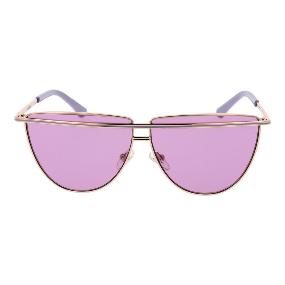 Lunettes de soleil Guess en métal doré rose