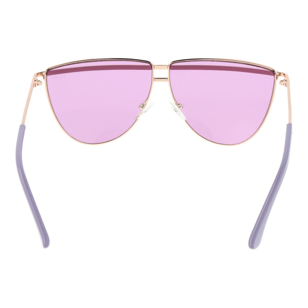 Lunettes de soleil Guess en métal doré rose