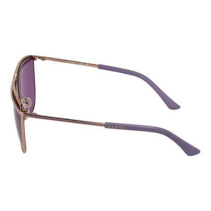 Lunettes de soleil Guess en métal doré rose