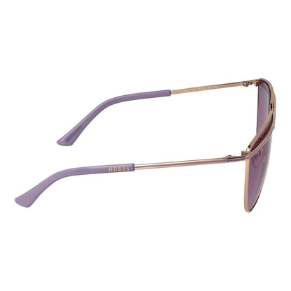 Lunettes de soleil Guess en métal doré rose