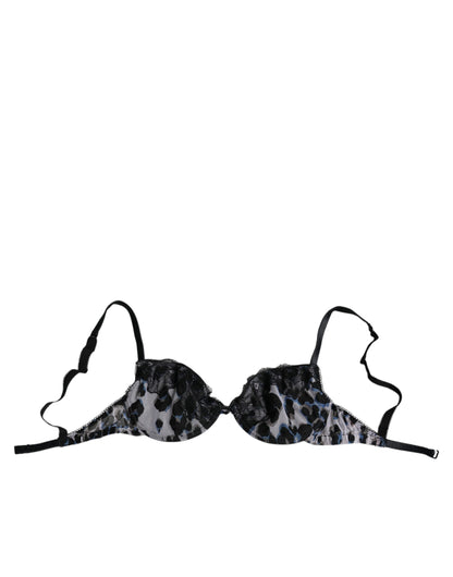 Roberto Cavalli Reggiseno Push Up Leopardato Bianco Intimo