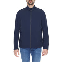Giacca lunga in nylon blu Suns