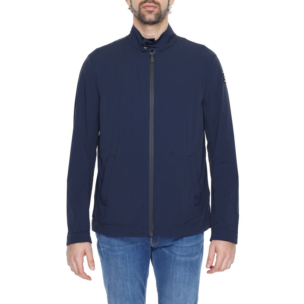 Giacca lunga in nylon blu Suns