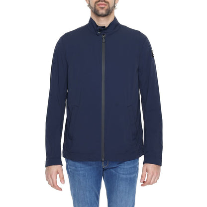 Giacca lunga in nylon blu Suns