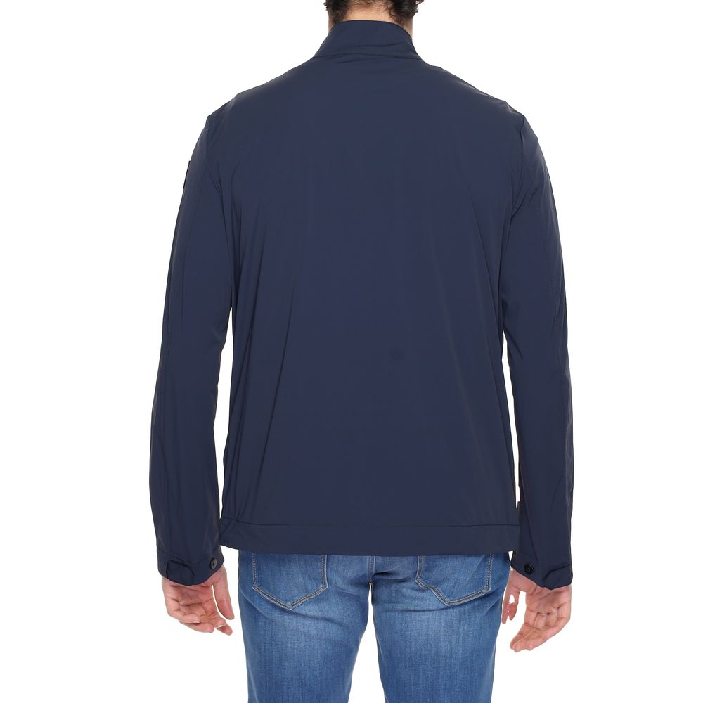 Giacca lunga in nylon blu Suns