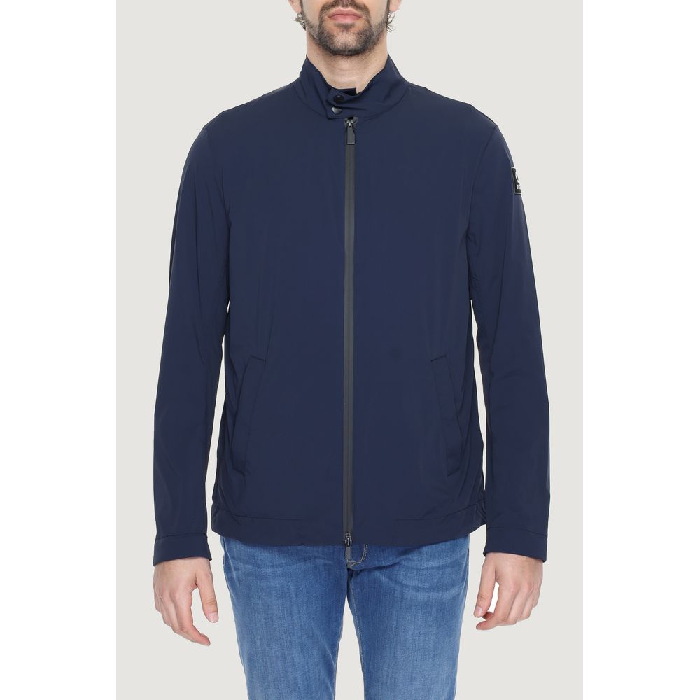 Giacca lunga in nylon blu Suns