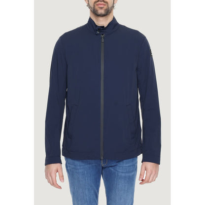 Giacca lunga in nylon blu Suns