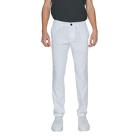 Pantaloni casual in cotone bianco Armani Exchange