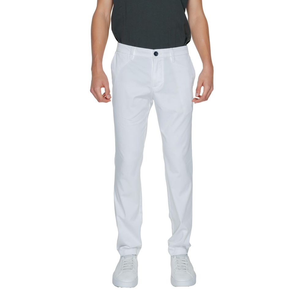 Pantalon décontracté en coton blanc Armani Exchange