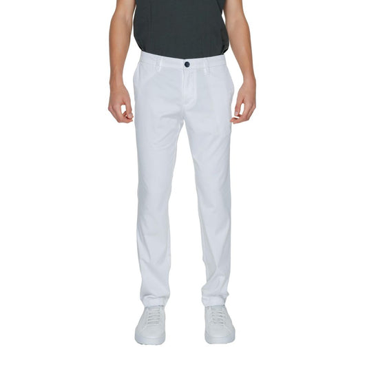 Pantaloni casual in cotone bianco Armani Exchange
