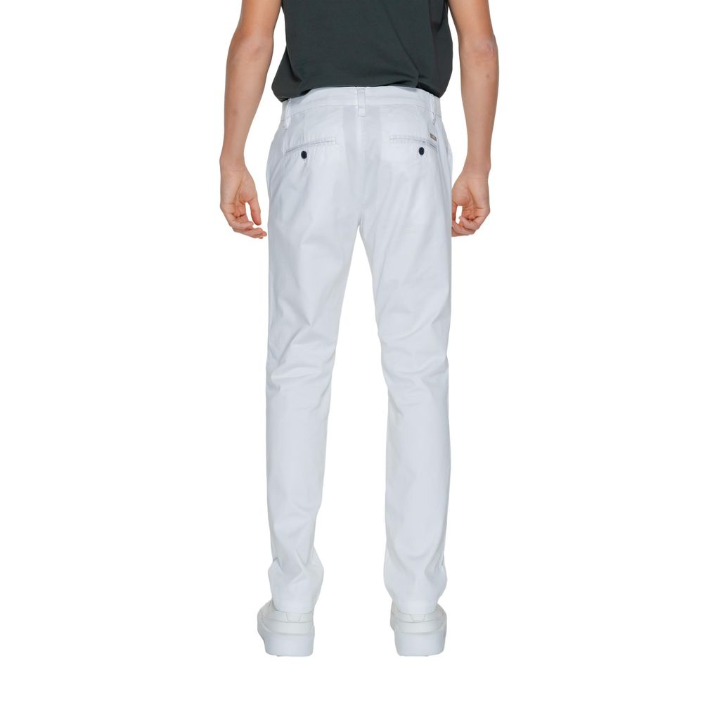 Pantalon décontracté en coton blanc Armani Exchange