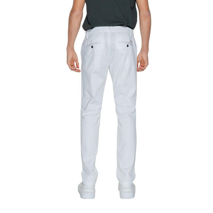 Pantaloni casual in cotone bianco Armani Exchange