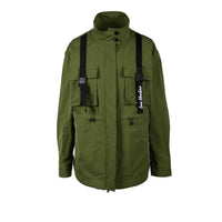 Parka in poliestere verde Love Moschino