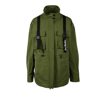 Parka in poliestere verde Love Moschino