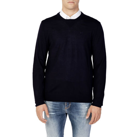 Felpa in lana blu Armani Exchange