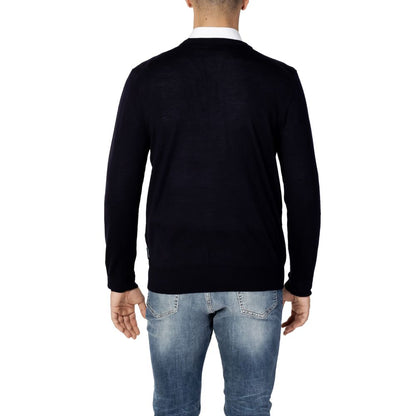 Felpa in lana blu Armani Exchange
