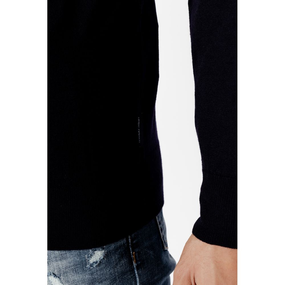 Felpa in lana blu Armani Exchange
