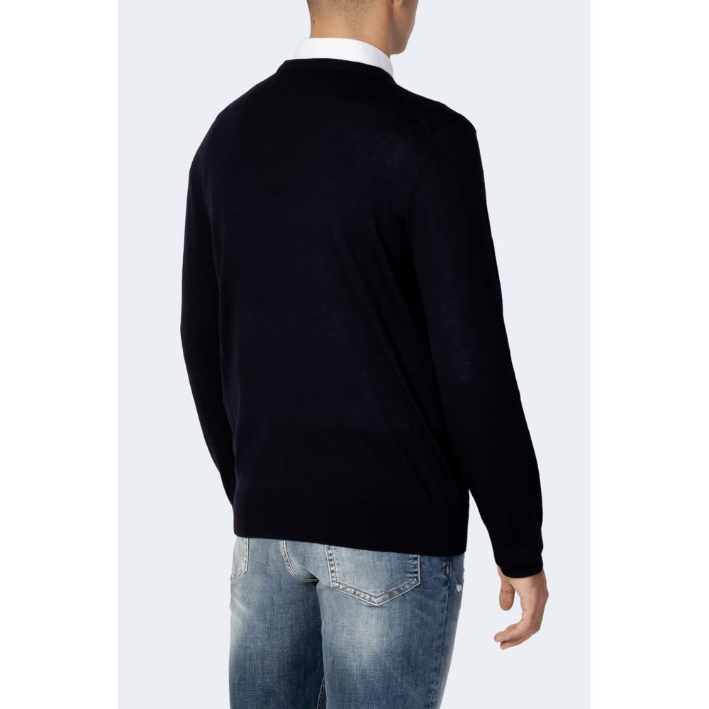 Felpa in lana blu Armani Exchange