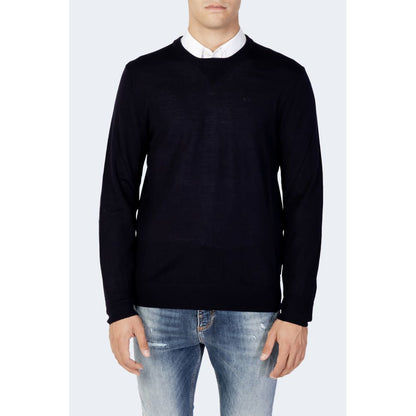 Felpa in lana blu Armani Exchange