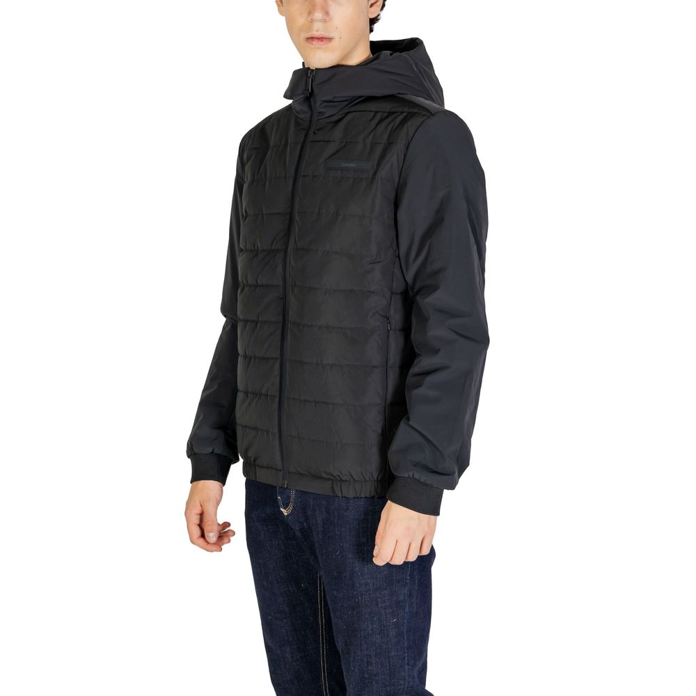 Giacca nera in poliestere riciclato Calvin Klein