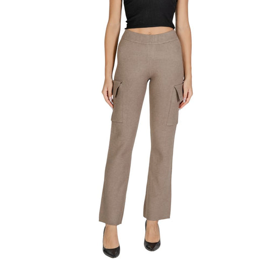 Pantaloni cargo in viscosa beige di Vila Clothes