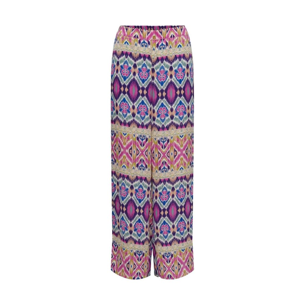 Solo pantaloni casual in poliestere riciclato multicolore