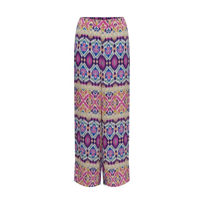 Solo pantaloni casual in poliestere riciclato multicolore