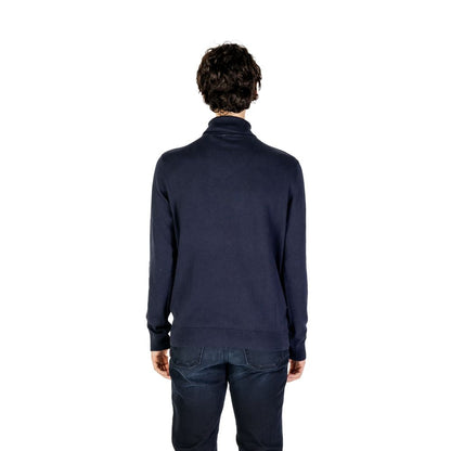 US POLO ASSN. Pull col roulé en coton bleu