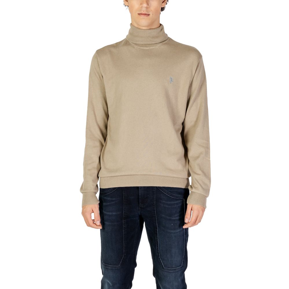 US POLO ASSN. Dolcevita in cotone beige
