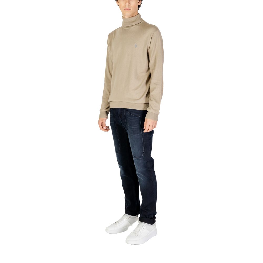 US POLO ASSN. Dolcevita in cotone beige