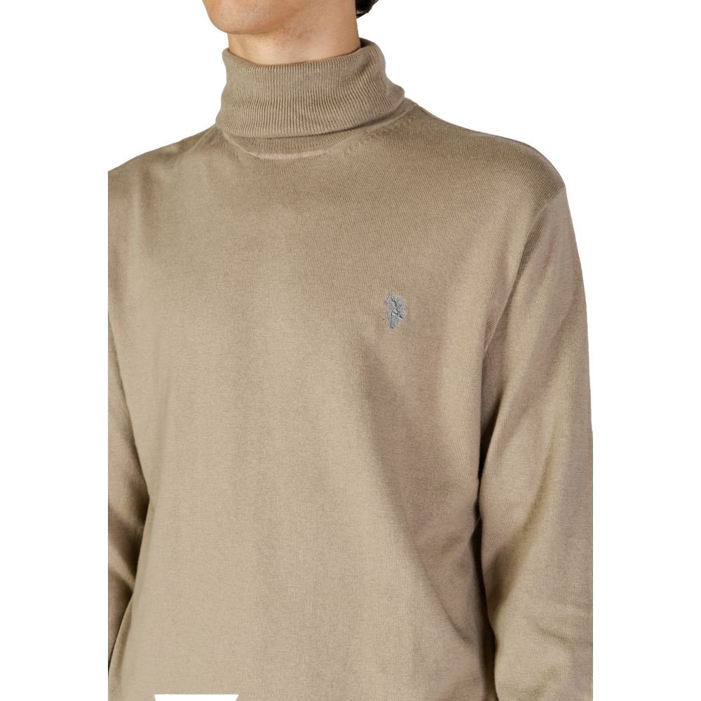 US POLO ASSN. Dolcevita in cotone beige