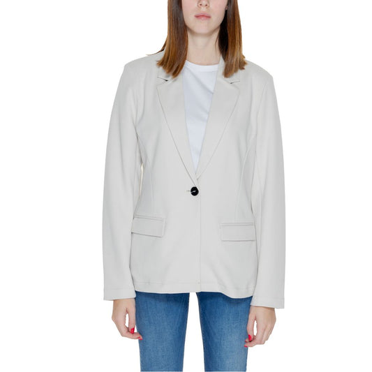 Solo blazer in poliestere beige