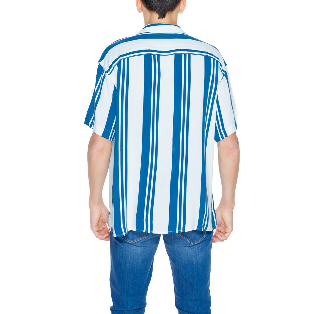 Chemise à manches courtes en viscose bleue Jack Jones
