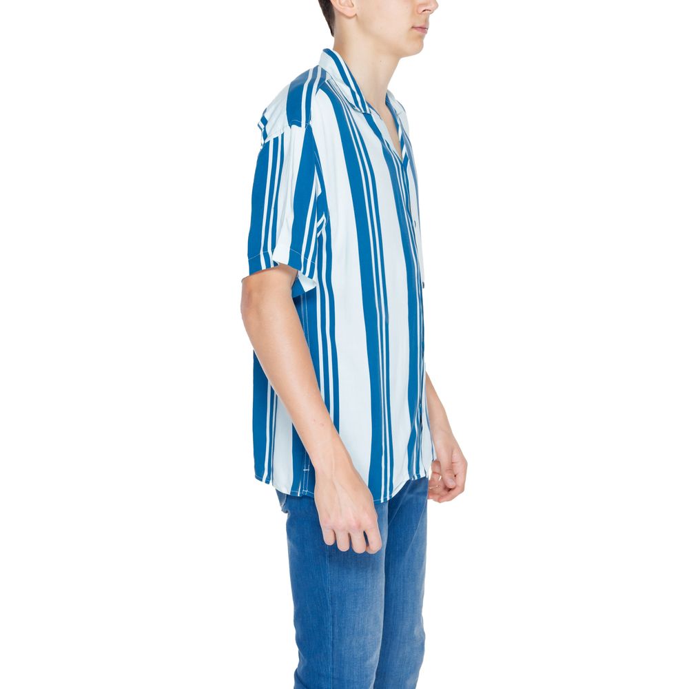Chemise à manches courtes en viscose bleue Jack Jones