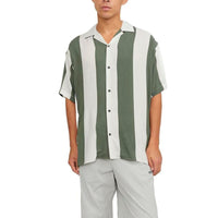 Chemise à manches courtes en viscose verte Jack Jones