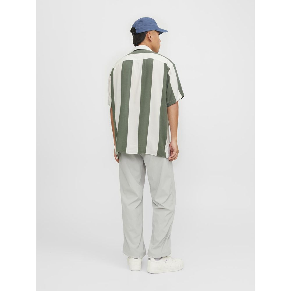 Chemise à manches courtes en viscose verte Jack Jones